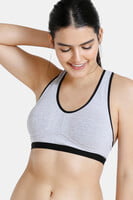 Zivame Penny Solid Racer Back Sports Bra 