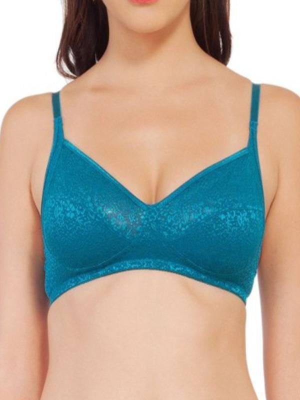 Soie Solid Net Texture Non Padded Bra