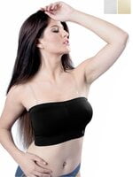 C9 Solid Padded Tube Bra With Detachable Strap C9 Solid Padded Tube Bra With Detachable Strap