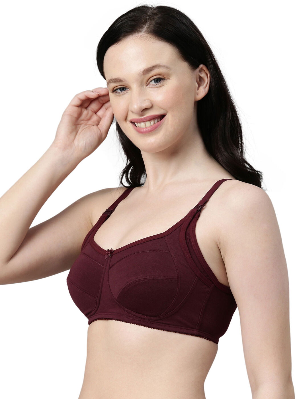 Enamor MT02 Sectioned Lift & Support Nursing Bra - Non-Padded Wirefree High Coverage Enamor MT02 Sectioned Lift & Support Nursing Bra - Non-Padded Wirefree High Coverage