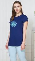 Van Heusen Athleisure Perfect Printed Long Tee - Blue Light Inspire