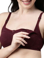 Enamor MT02 Sectioned Lift & Support Nursing Bra - Non-Padded Wirefree High Coverage