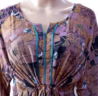 Minelli Womens Printed Ghagra Nighty - Brown Minelli Womens Printed Ghagra Nighty - Brown