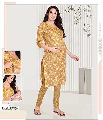 Minelli Maternity / Feeding Kurti  & Pant Set - 3369