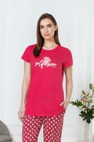 Van Heusen Athleisure Perfect Printed Long Tee - Rasberry Self Love