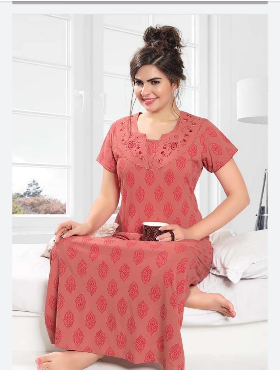 Minelli Alpine Nightdress - Pink Flowers Minelli Alpine Nightdress - Pink Flowers