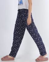 Fruit Of The Loom Printed Pant (Blue With White Fruits Printed)