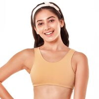 Enamor Girls Wide Strap Cotton Non-Padded Antimicrobial Beginners Non-Wired Bra, Bb01