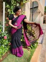 Kolkata traditional Mangalkiri  soft cotton - Hand Crafted Saree