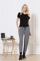 Van Heusen Printed Joggers (BLACK)