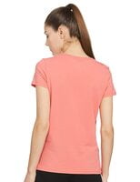 Van Heusen Athleisure Round Neck Tee - Coral