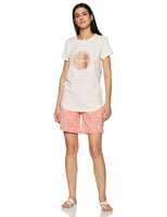 Van Heusen Printed Shorts (Peach)