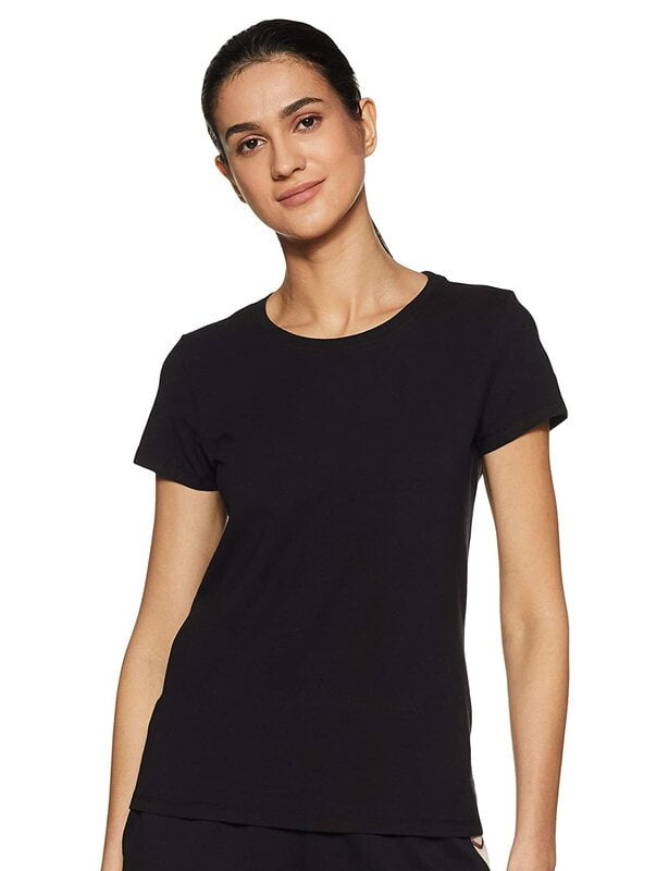 Van Heusen Athleisure Round Neck Tee - Pure Black