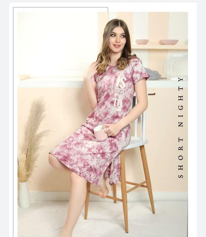 Minelli Tie & Dye Short Nighty - Lavender Minelli Tie & Dye Short Nighty - Lavender