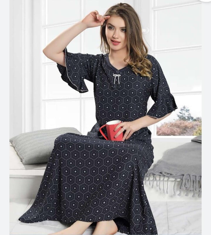 Minelli Alpine Nightdress - Black Trapezium Minelli Alpine Nightdress - Black Trapezium