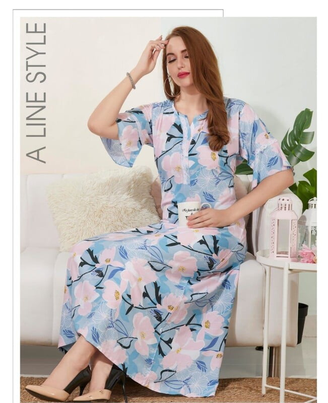 Minelli Full Length Aline Premium Alpine Nightdress - 8094A