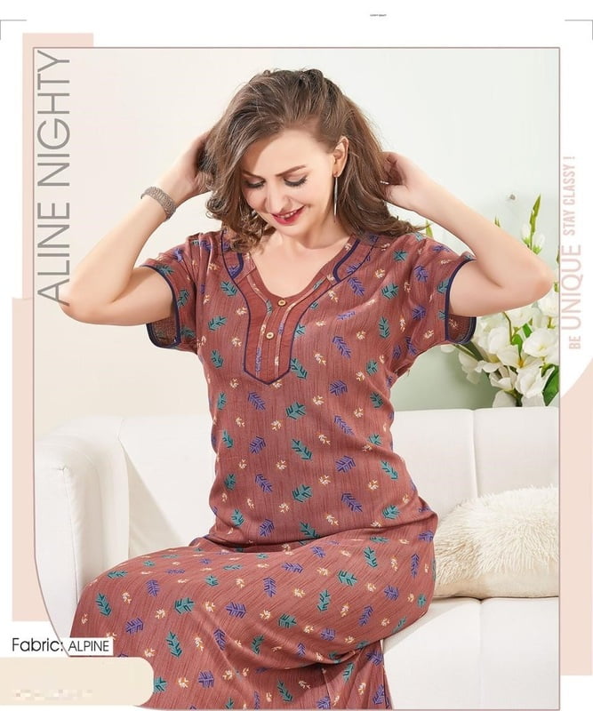 Minelli Full Length Aline Premium Alpine Nightdress - 8266A