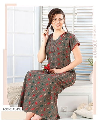 Minelli Full Length Aline Premium Alpine Nightdress - 8266B