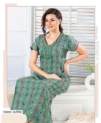 Minelli Full Length Aline Premium Alpine Nightdress - 8266C