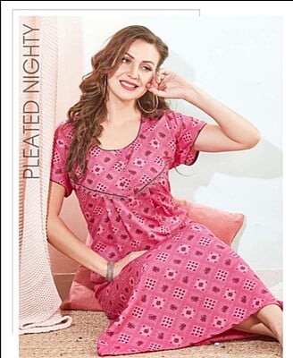 Minelli Full Length Premium Cotton Nightdress - 8417A