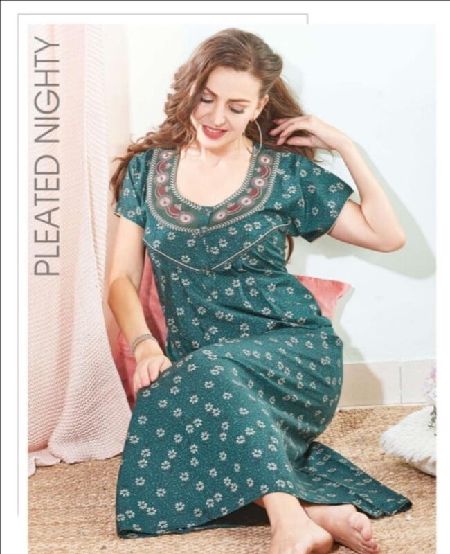 Minelli Full Length Premium Cotton Nightdress - 8423A