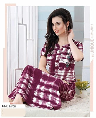 Minelli Alpine Rayon Nightdress - Tie & Dye - 8480C