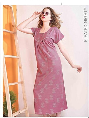 Minelli Full Length Premium Cotton Nightdress - 8969A