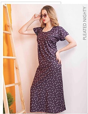 Minelli Full Length Premium Cotton Nightdress - 8975A