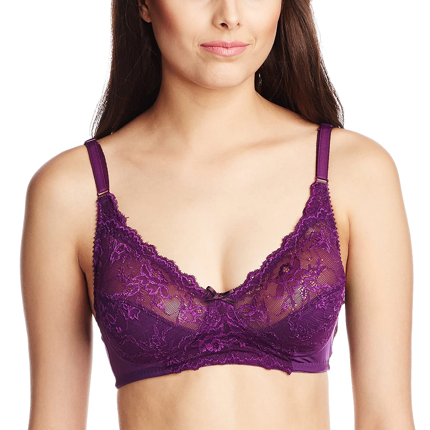 Hanes Solid G521 Lace Front FullCover Bra