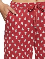 Van Heusen 55307 Lounage Wear Pant (Red Little Hearts)
