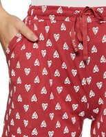 Van Heusen Printed Shorts (Red With White)