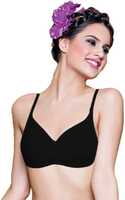 Enamor AB80 T-Shirt Cotton Bra - Padded • Wirefree • Transparent Back Strap