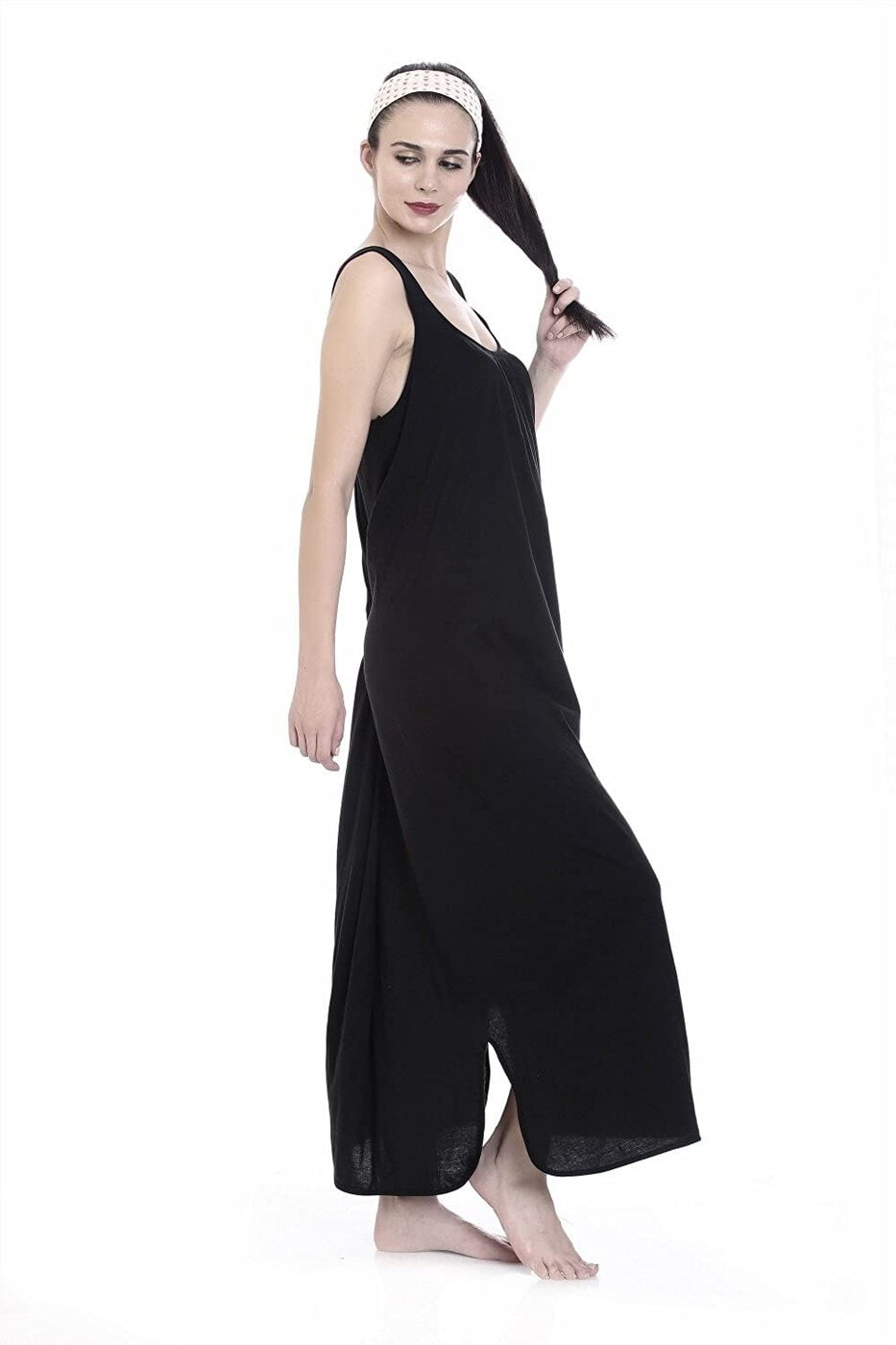 Buy GOLDSTROMS Womens Cotton Lycra Long Slip Nightdress Online at  desertcartKUWAIT