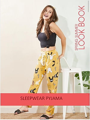 Goldstroms Womens Printed Rayon Pyjama - C