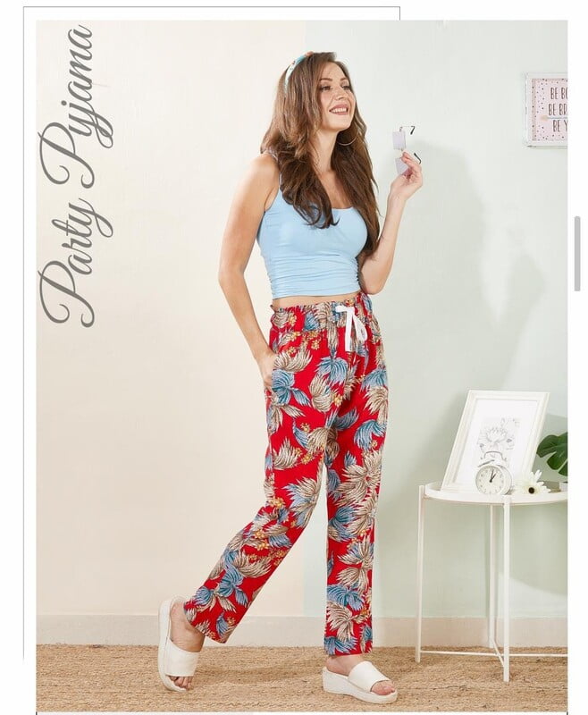Goldstroms Womens Printed Rayon Pyjama - L