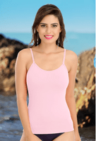 Sona Solid 8004 Camisole With Halter Neck Strap And Transparent Strap