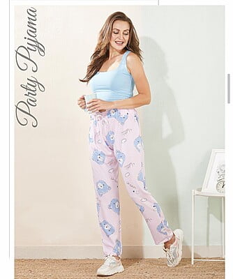 Goldstroms Womens Printed Rayon Pyjama - M
