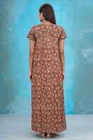 Maybell - CLASSIC KALAMKARI NIGHTY - Brown