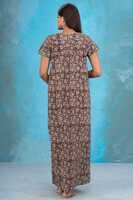 CLASSIC KALAMKARI NIGHTY - Brown & Blue