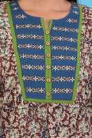 CLASSIC KALAMKARI NIGHTY - Brown & Blue