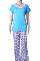 MayBell NightSuit Blue With White Flowery MayBell NightSuit Blue With White Flowery