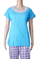 MayBell NightSuit Blue With White Flowery 