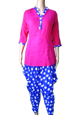 Touche Nightsuit (Pink With Blue)