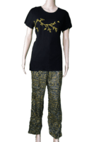 Maybell Nightsuit (Black With Mustard) Maybell Nightsuit (Black With Mustard)
