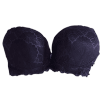 Full coverage - push up - wired - back side satin material (Black)