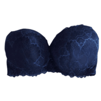 Full coverage - push up - wired - back side satin material (Blue)