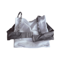 Lightly paded - deep cut neck - seemless satin (Grey)