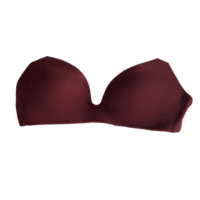 Lightly Padded Seamless Deep Cut Polyester Cotton Bra (Brown)