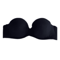 Lightly Padded Semi Coverage Wired Polyester Cotton Bra  Black)