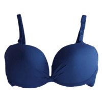 Padded Semi coverage Wired Polyester Cotton Bra (Blue)